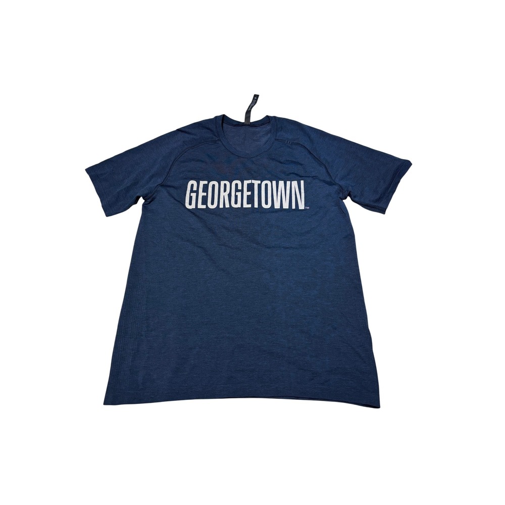 Lululemon Georgetown Metal Vent Tech Shirt Mens Large Navy Blue Heather Hoya